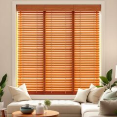 Żaluzje drewniane do salonu: jak wybrać trwałe i stylowe osłony okienne z naturalnego drewna