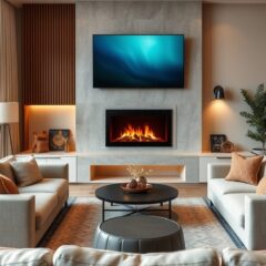 Jak zaplanować układ kominka, telewizora i mebli, by stworzyć wygodny i estetyczny salon