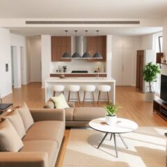 Salon z aneksem kuchennym: jak ustawić meble, by podzielić i uporządkować przestrzeń