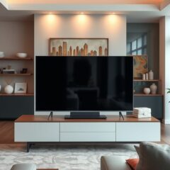 Telewizor w salonie: jak wybrać miejsce i wysokość dla wygody i estetyki wnętrza